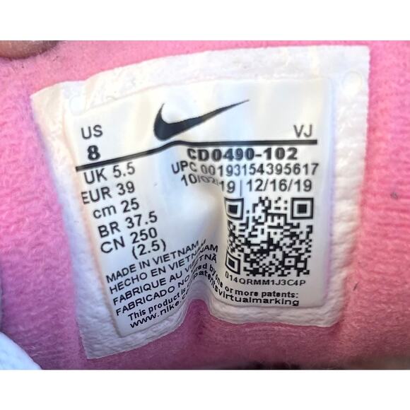 Nike Air Max 90 Pink Grey Black White Women’s Size 8 CD0490-102 - Picture 8 of 8